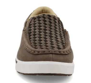 Sporty Vibe Twisted X Kid's Slip-On Kicks Taupe/Grey/Black Leather Shoes YCA0015