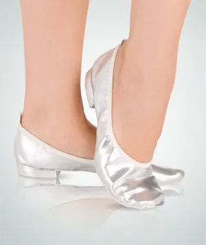 Sand Move Zip Up Veena -- Full Sole Liturgical Shoe, Suede Sole -- Silver