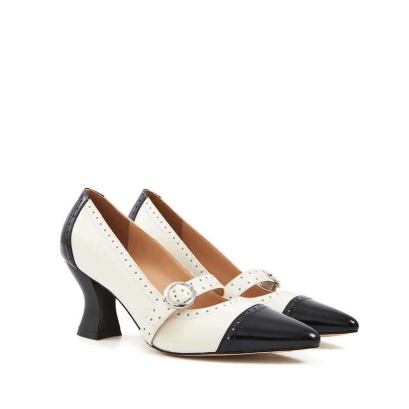 Extra-Traction Hibiscus Heeled Vintage Mary Jane