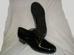 Any Path Bright Gold Norman -- Men's Standard Ballroom Oxford -- Black Patent