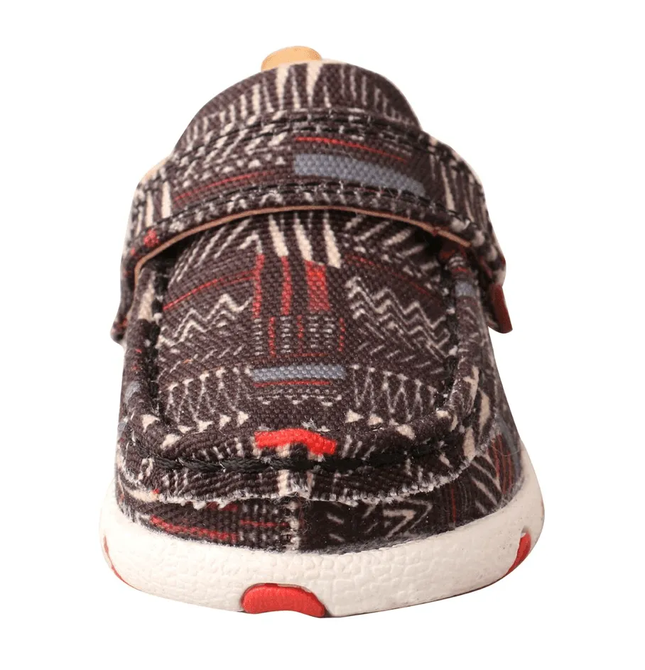 Twisted X Toddler Hooey Driving Moc Black Multi ICA0020 zipper