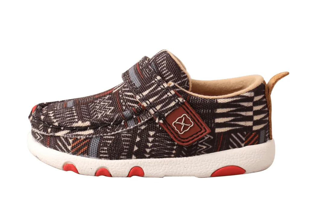 Twisted X Toddler Hooey Driving Moc Black Multi ICA0020 Training Ground