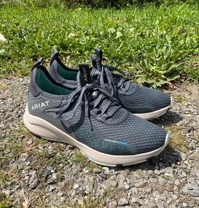 Ariat Womens Ignite Waterproof Steel Blue Tennis Shoe 10042487 AdjustableStrap