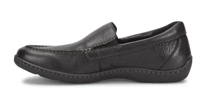 Everyday Edge Born Men's Brompton II Black Leather Slip On Loafers Shoes BM0010703-BLK