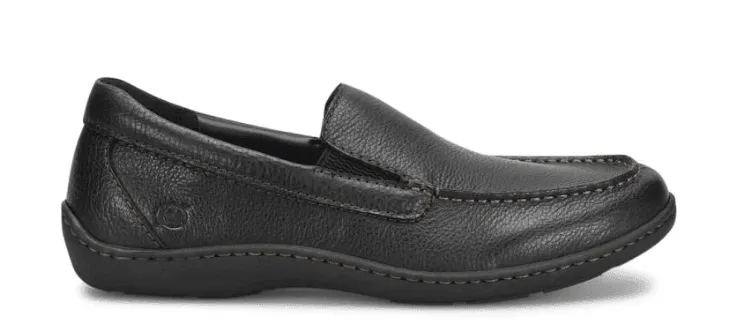 Padded Born Men's Brompton II Black Leather Slip On Loafers Shoes BM0010703-BLK