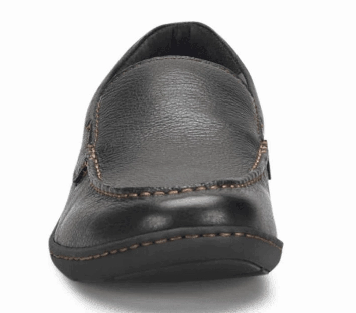 Born Men's Brompton II Black Leather Slip On Loafers Shoes BM0010703-BLK Dog Pace