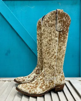 Lane Boots Womens Plain Jane Genuine Cowhide Hair-On Tall Cowgirl Boots LB0546C High Top MoistureWicking