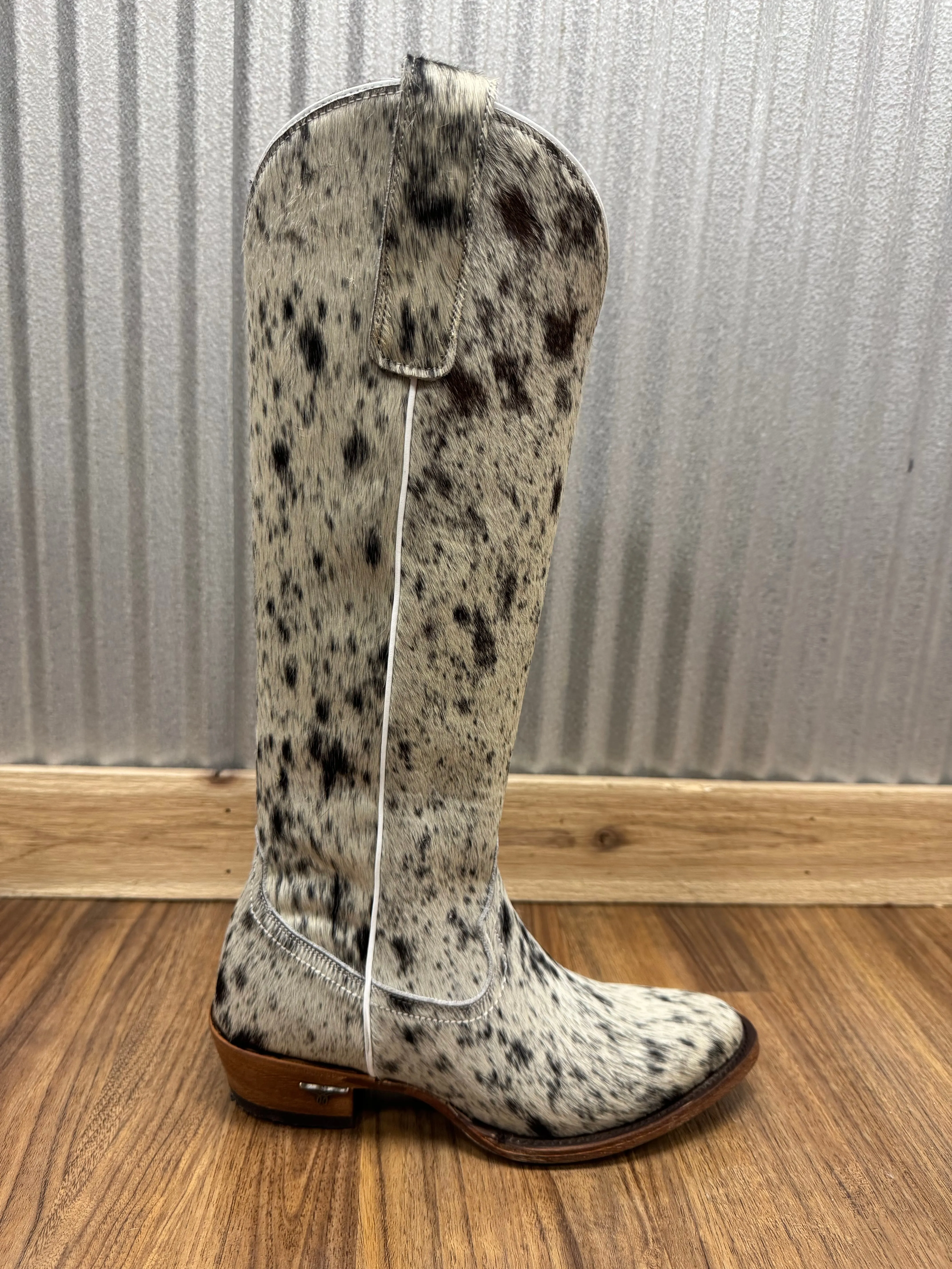 Support Foot Lane Boots Womens Plain Jane Genuine Cowhide Hair-On Tall Cowgirl Boots LB0546C