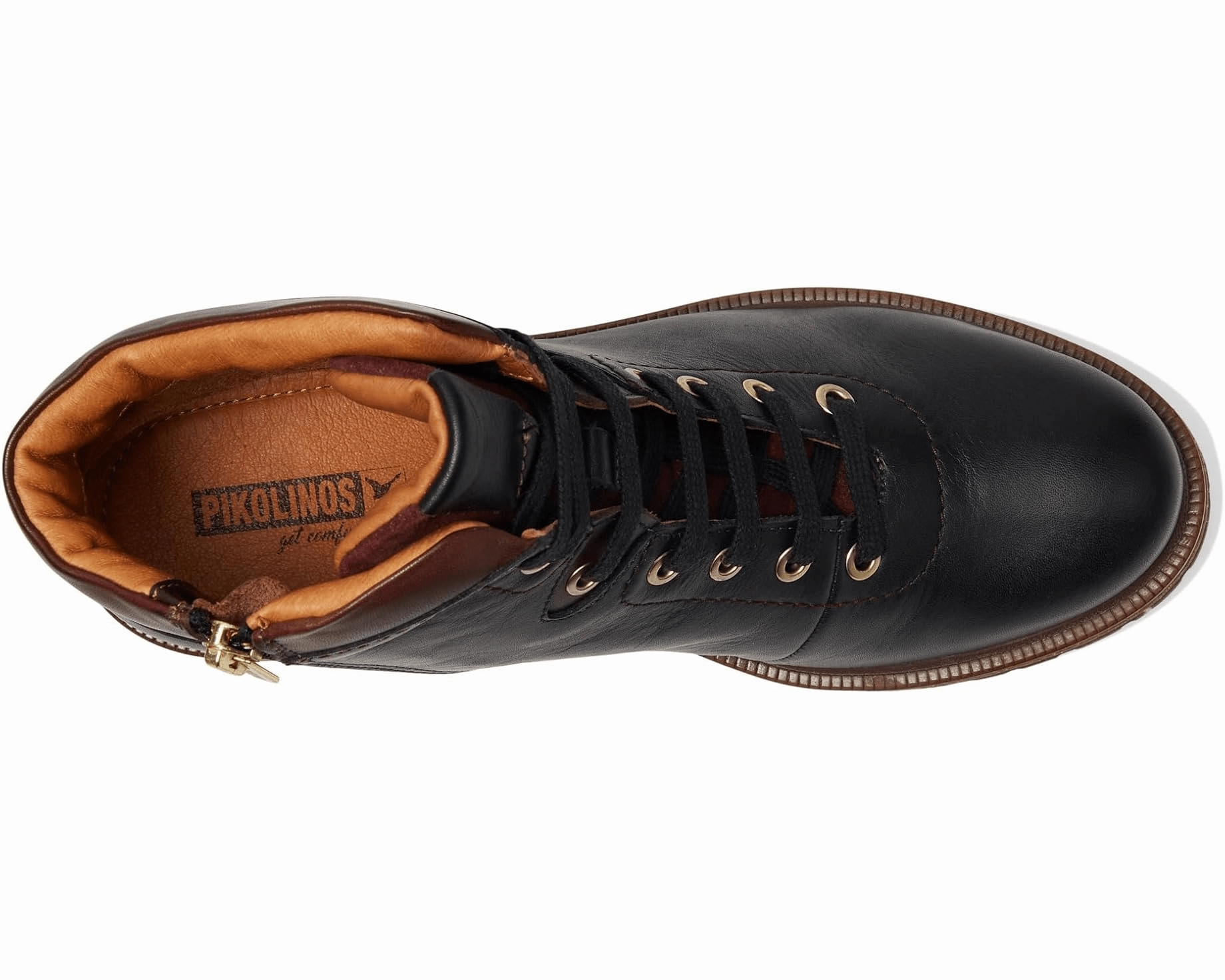 Comfort Wedge Aspe Lace Boot | Leather | Black