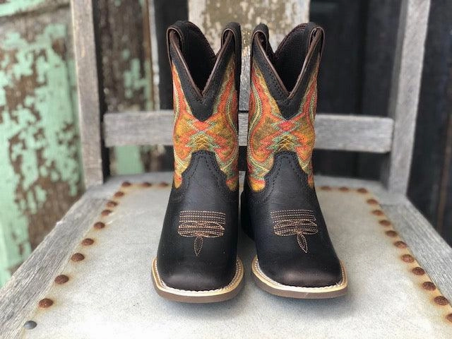 Multi   Purpose Durango Childrens and Youth Lil' Rebel Pro Burnt Orange & Brown Square Toe Boots DBT0230C DBT0230Y