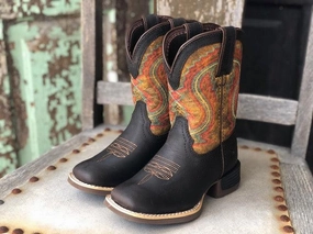 Comfortable ankle support Durango Childrens and Youth Lil' Rebel Pro Burnt Orange & Brown Square Toe Boots DBT0230C DBT0230Y