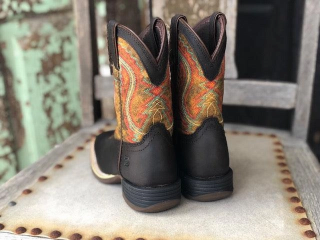 Country Soul Multi Terrain Durango Childrens and Youth Lil' Rebel Pro Burnt Orange & Brown Square Toe Boots DBT0230C DBT0230Y