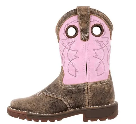Rocky Childrens & Youth Legacy 32 Pink & Brown 8" Waterproof Western Boots RKW0408C; RWW0408Y Water Wall