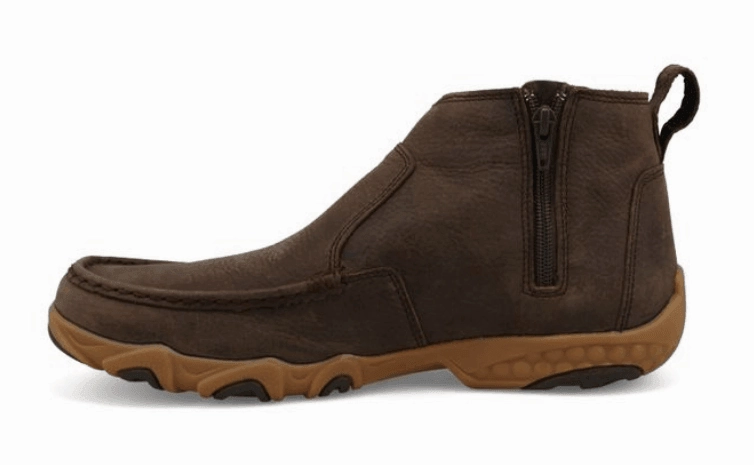 Twisted X Men's Brown Leather 4" Chelsea Boot Driving Moc Shoe MDMX001 walking shoes Travel Snap