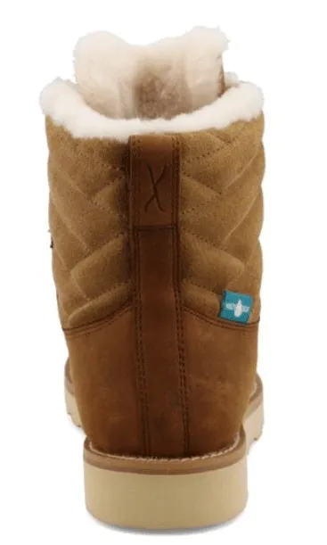 Soft outsole Supportive sole Twisted X Women's 6" Shearling Lined Wedge Sole Lace Up Boots Oiled Saddle Leather & Nutmeg WCAW001