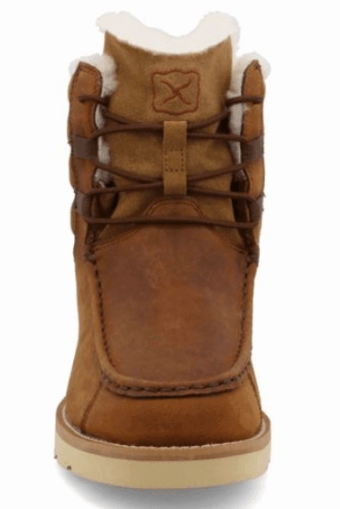 Training Comfortable Style Twisted X Women's 6" Shearling Lined Wedge Sole Lace Up Boots Oiled Saddle Leather & Nutmeg WCAW001