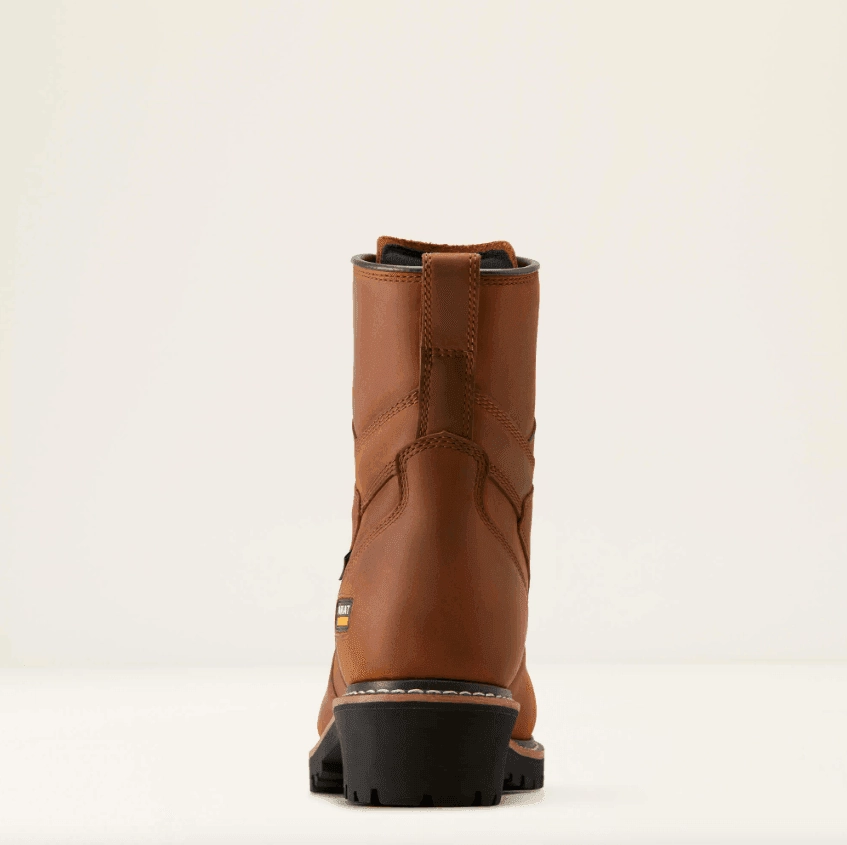 Ariat Men's Copper Brown Logger 8" Shock Shield H2O Comp Toe Work Boots 10050840 Breathable Sole Outdoor Style