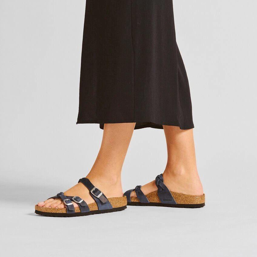 Stay Cool Autumn Breeze Franca Braided | Oiled Leather | Navy