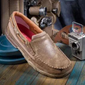 Forest Path Twisted X Mens Leather Slip-on Bomber Driving Mocs Casual Shoe MDMS002