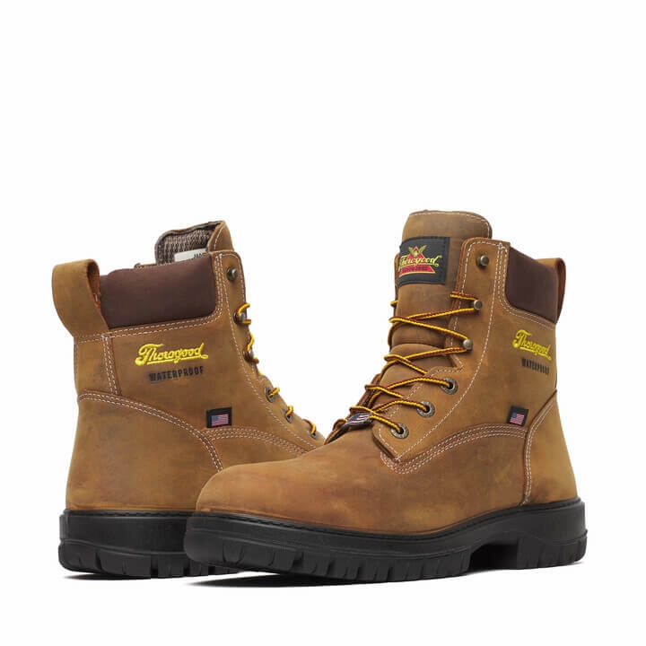Easy to Wear Outdoor Adventure Thorogood Men's Genesis Series Chestnut Brown 6 Waterproof Lace Up Work Boots 814-4149