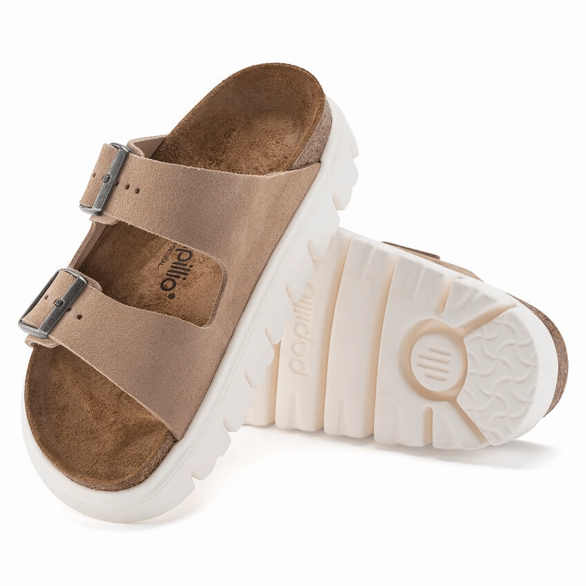 Wearable All Day Classic Flip-flops Arizona Chunky | Suede | Warm Sand