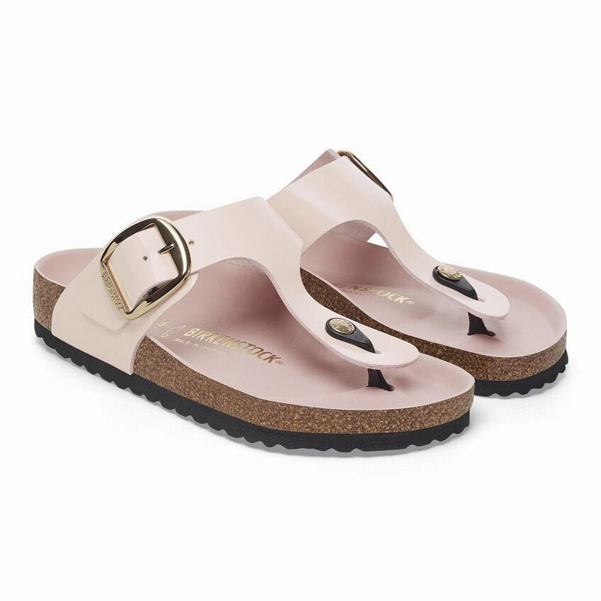 Gizeh Big Buckle | High-Shine Patent Leather | Light Rose Vacation Trip Warm Feel