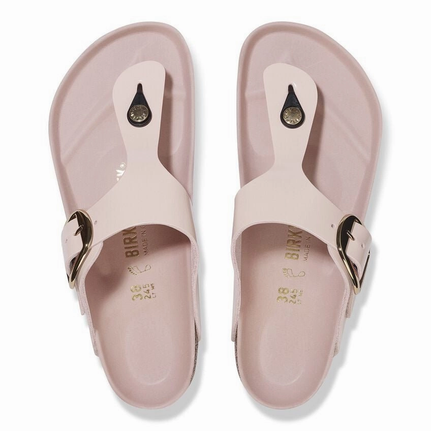 Gizeh Big Buckle | High-Shine Patent Leather | Light Rose Beach Vibe Comfort Midsole