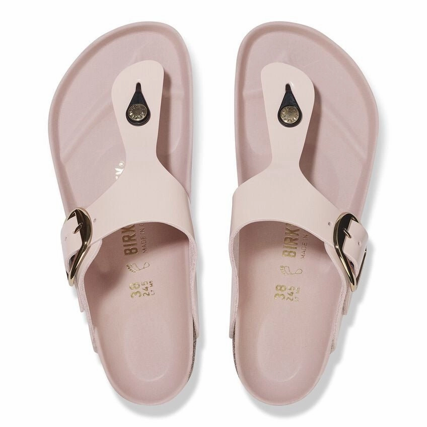 Gizeh Big Buckle | High-Shine Patent Leather | Light Rose Beach Vibe Comfort Midsole