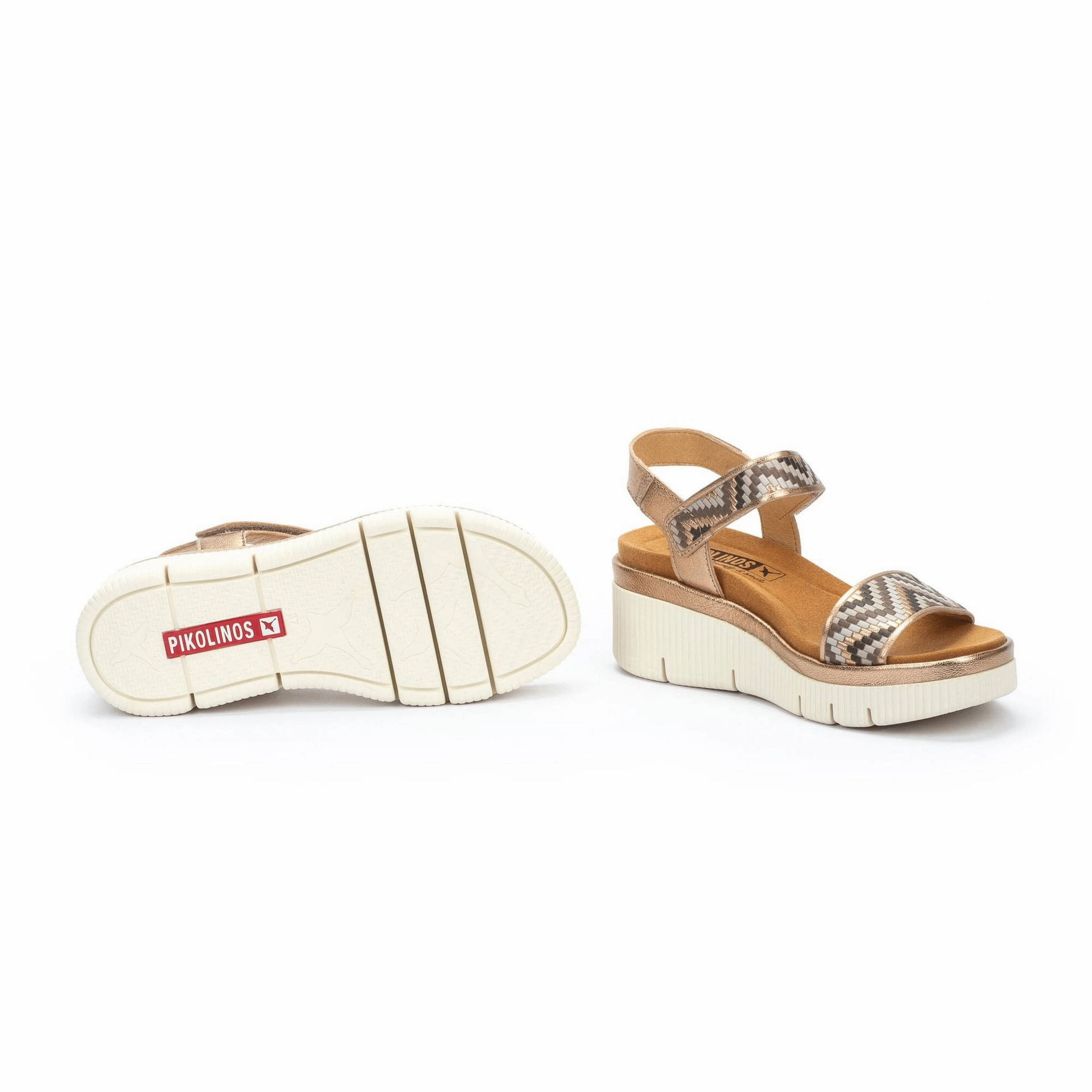 Gomera Chevron Sandal | Leather | Champagne Summer cool Torsion control