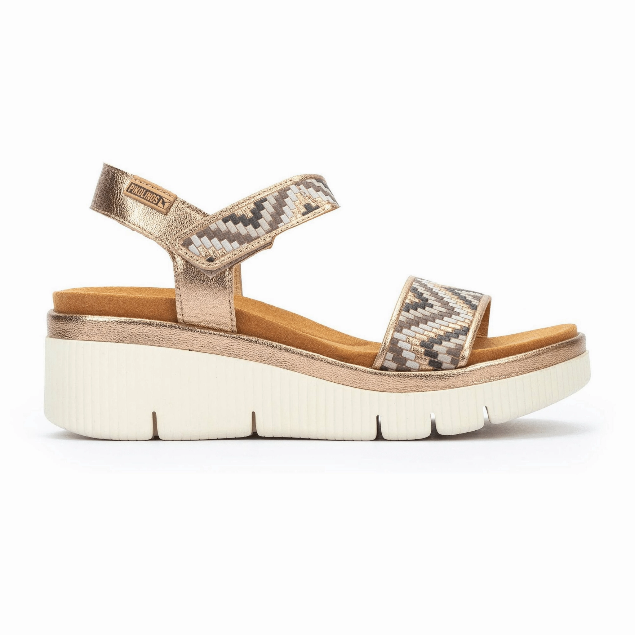 School Day Gomera Chevron Sandal | Leather | Champagne