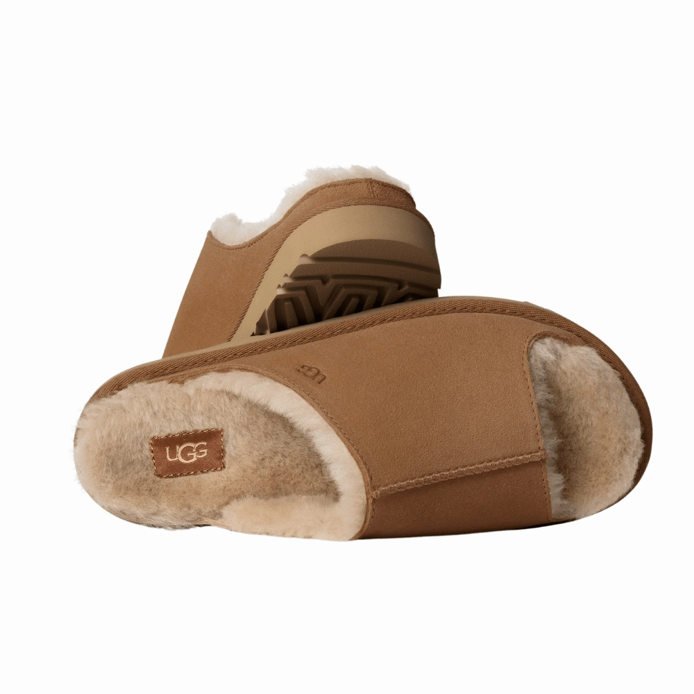 Reinforced Seams Greenport Slide | Women | Sheepskin | Chestnut