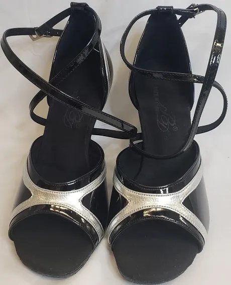 3.38" Autumn -- Flare Heel Latin Sandal Craftsmanship Lace Tie