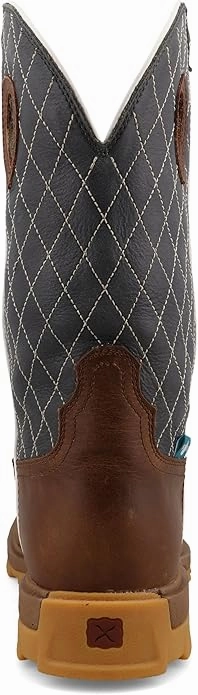 Comfort collar Twisted X Men's Bomber Leaather & Blue UltraLite Waterproof Nano Safety Toe Work Boots MULNW02