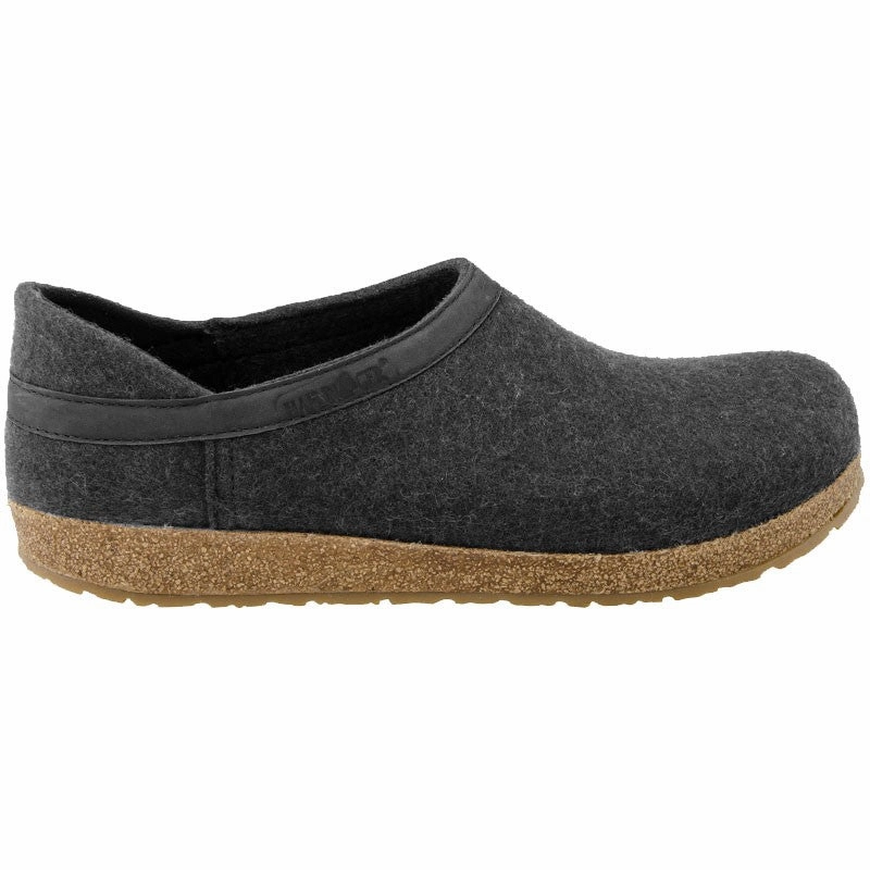 Work Base Grizzly Leather Heel | Wool | Charcoal