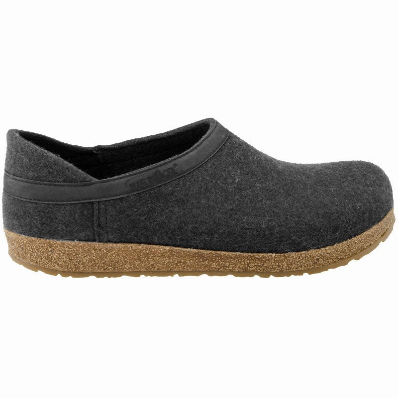 Work Base Grizzly Leather Heel | Wool | Charcoal