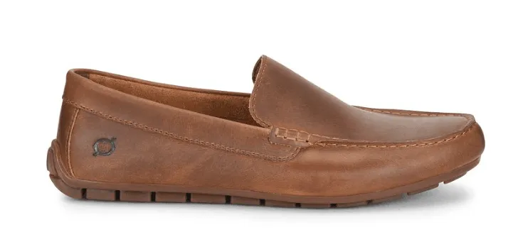 Open Feel Sprint Walk Born Men's Allan Brown Leather Slip On Loafers H38237-TN