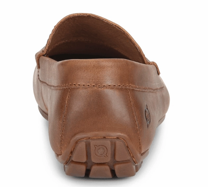 Born Men's Allan Brown Leather Slip On Loafers H38237-TN Path Stroll