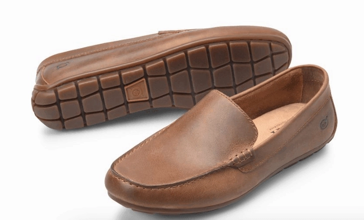 Slide On Anti Abrasion Born Men's Allan Brown Leather Slip On Loafers H38237-TN