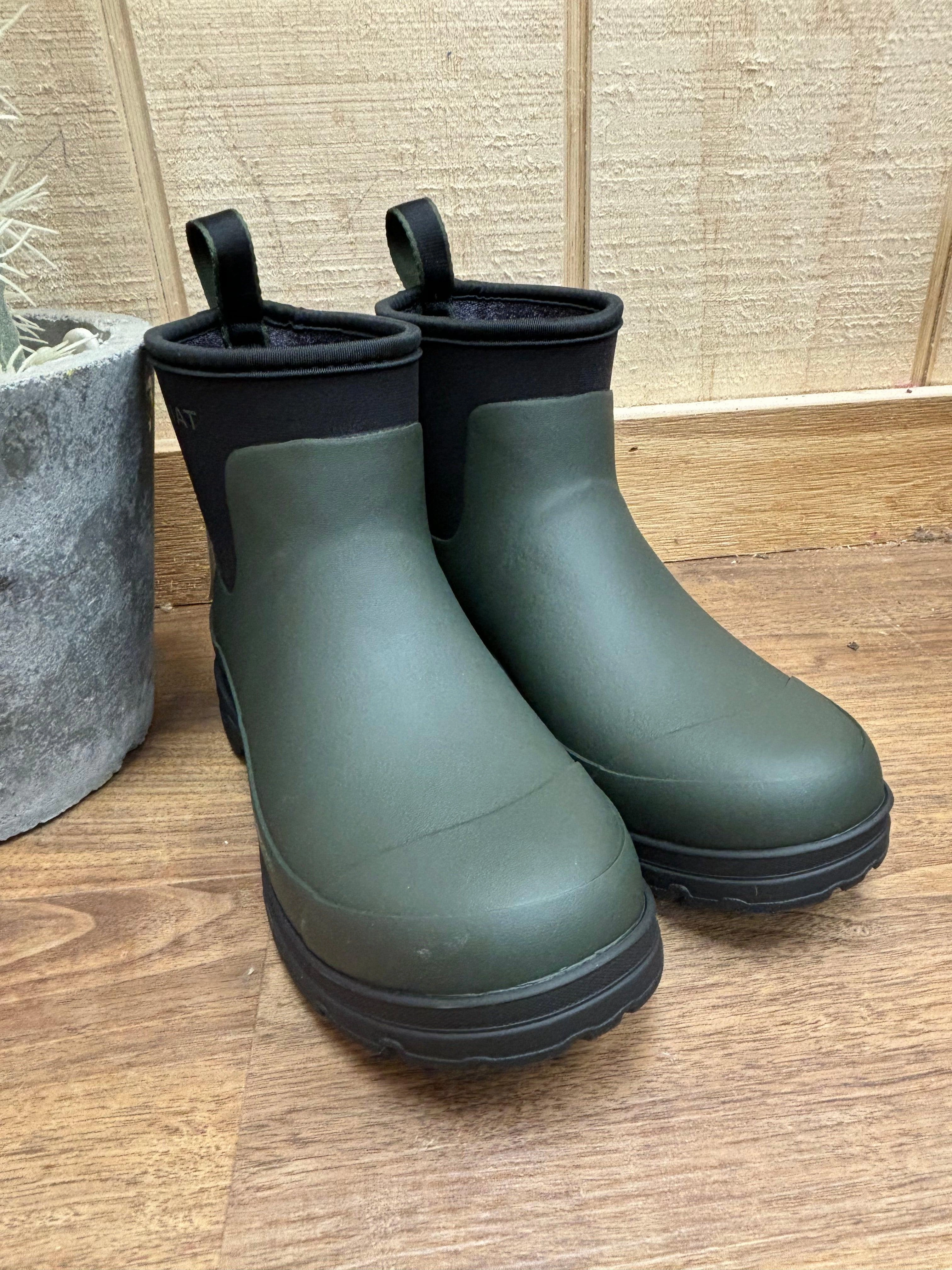 Ariat Women's Dark Olive Green Kelmarsh Shortie Rubber Boots 10047066 Superior Grip Footwear