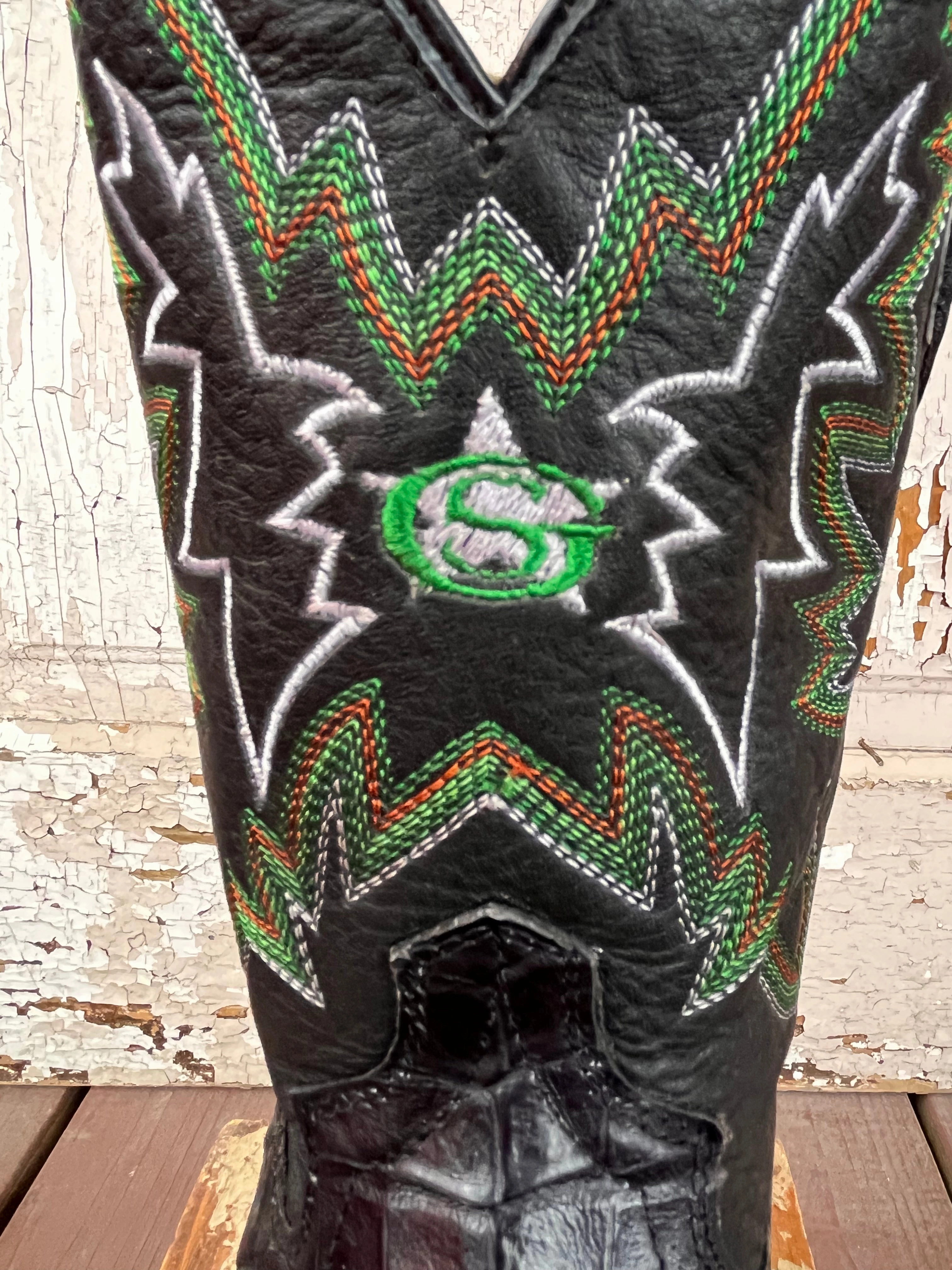 rain walk Justin Men's George Strait Haggard Black Caiman Square Toe Cowboy Boot GR5705