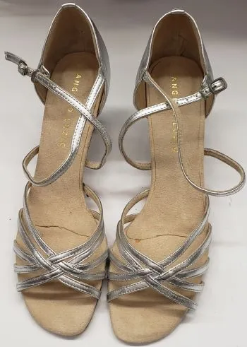 High Arch Non Slip Standing Workers 2" Susie -- Women's Latin Ballroom Sandal -- Silver