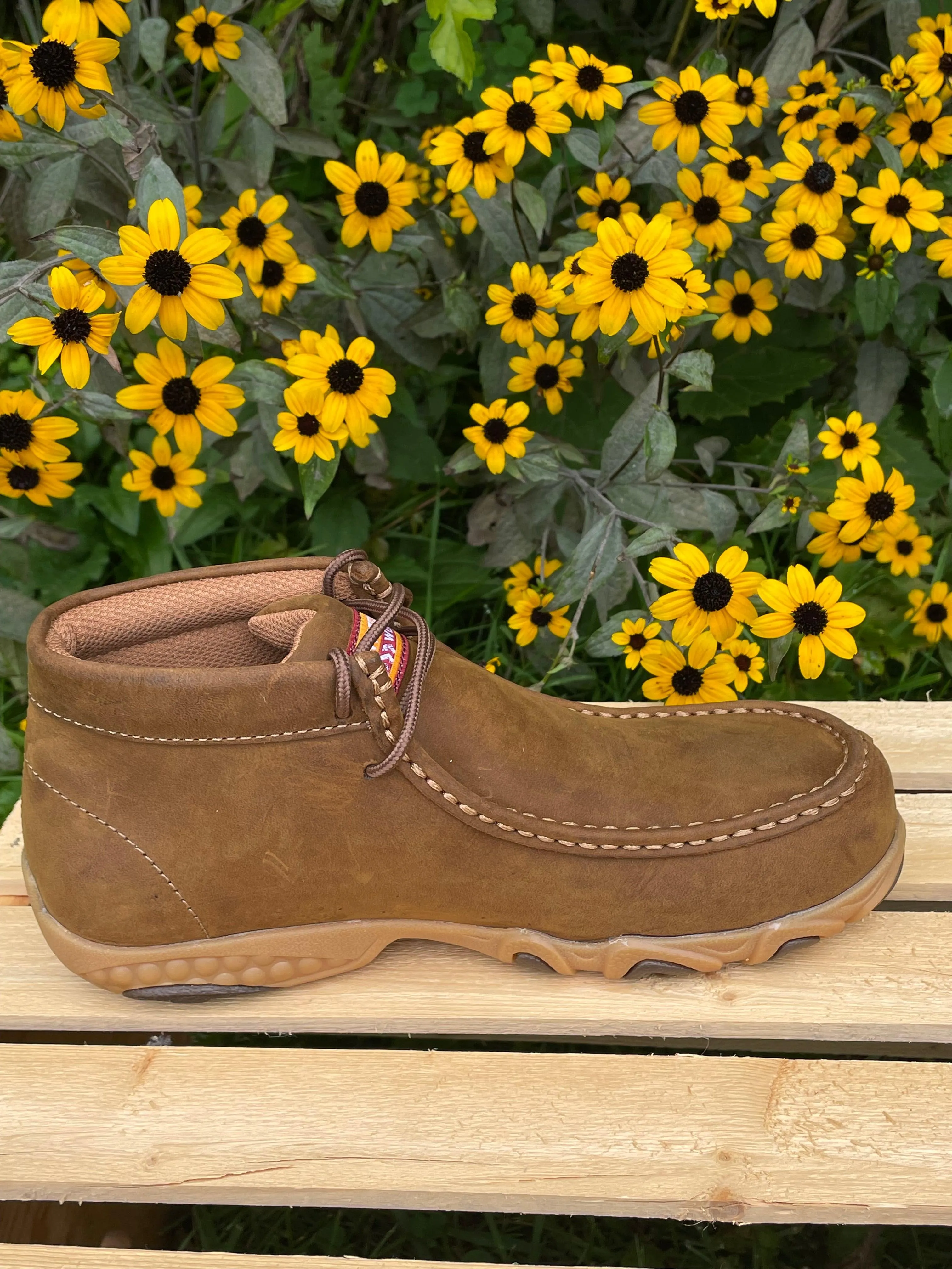 Twisted X Women's Chukka Pecan Leather Steel Toe Work Driving Moc Boot Shoe WDMXS01 Highland Expedition