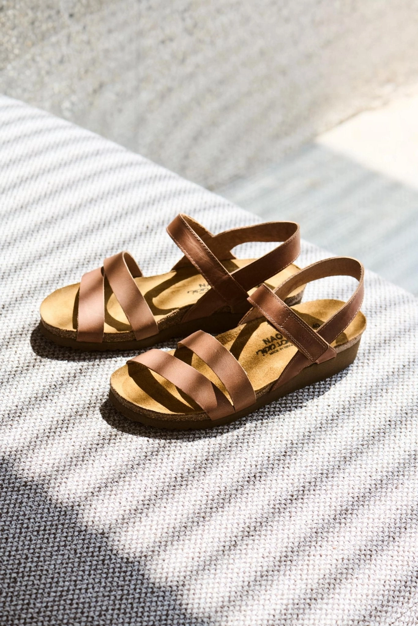 Relaxed Beach Shoes Kayla | Leather | Latte Brown
