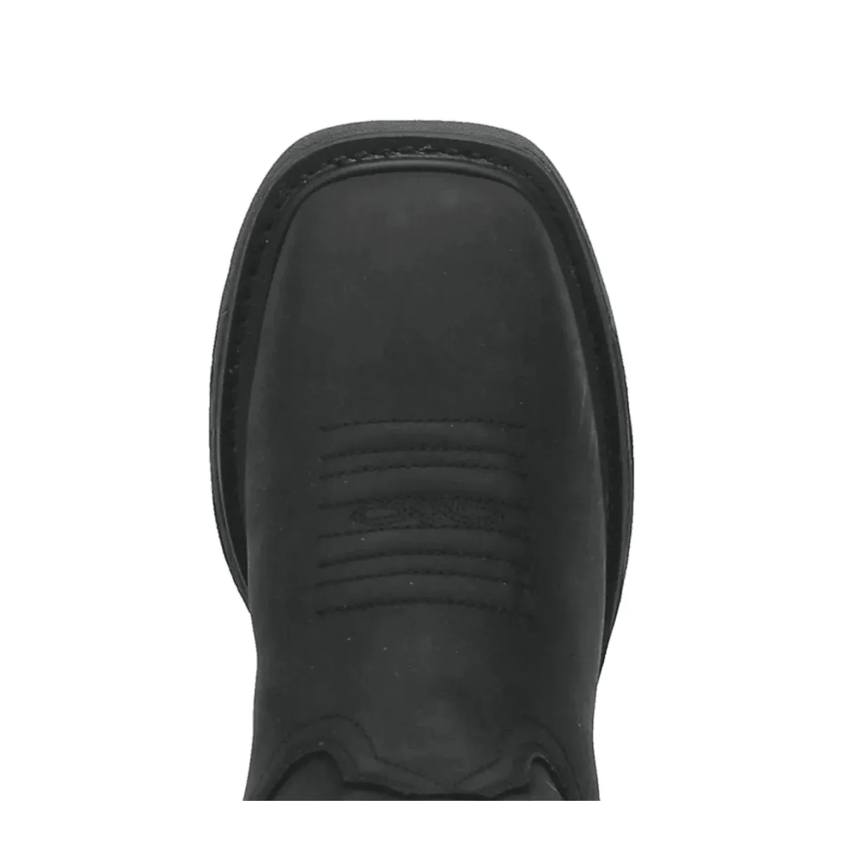Dan Post Men's Black Leather Las Cruces Waterproof Square Toe Western Work Boots DP69690 Anti   Bacterial Seamless Fit