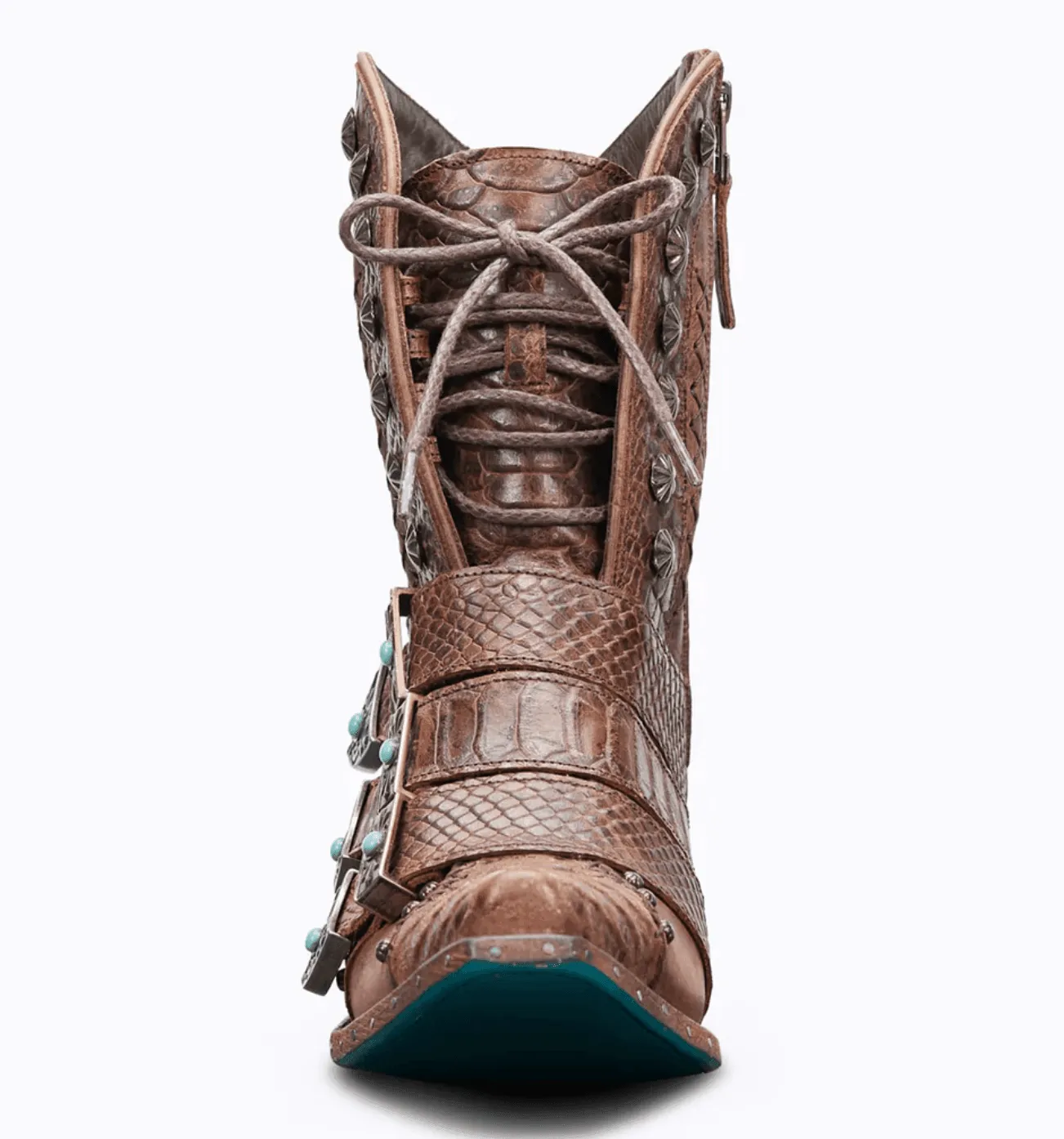 Lane Boots Womens Showdown Brown Cowgirl Bootie LB0489B Heavy Duty Support