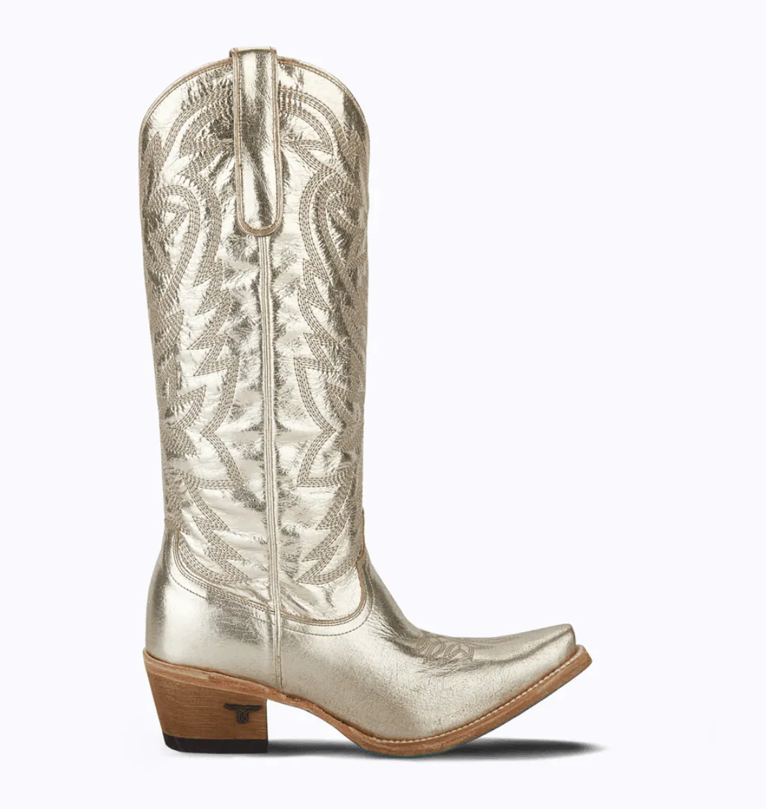 Boho Mood Stability Base Lane Boots Womens Smokeshow Champagne Metallic Cowgirl Boots LB0526G