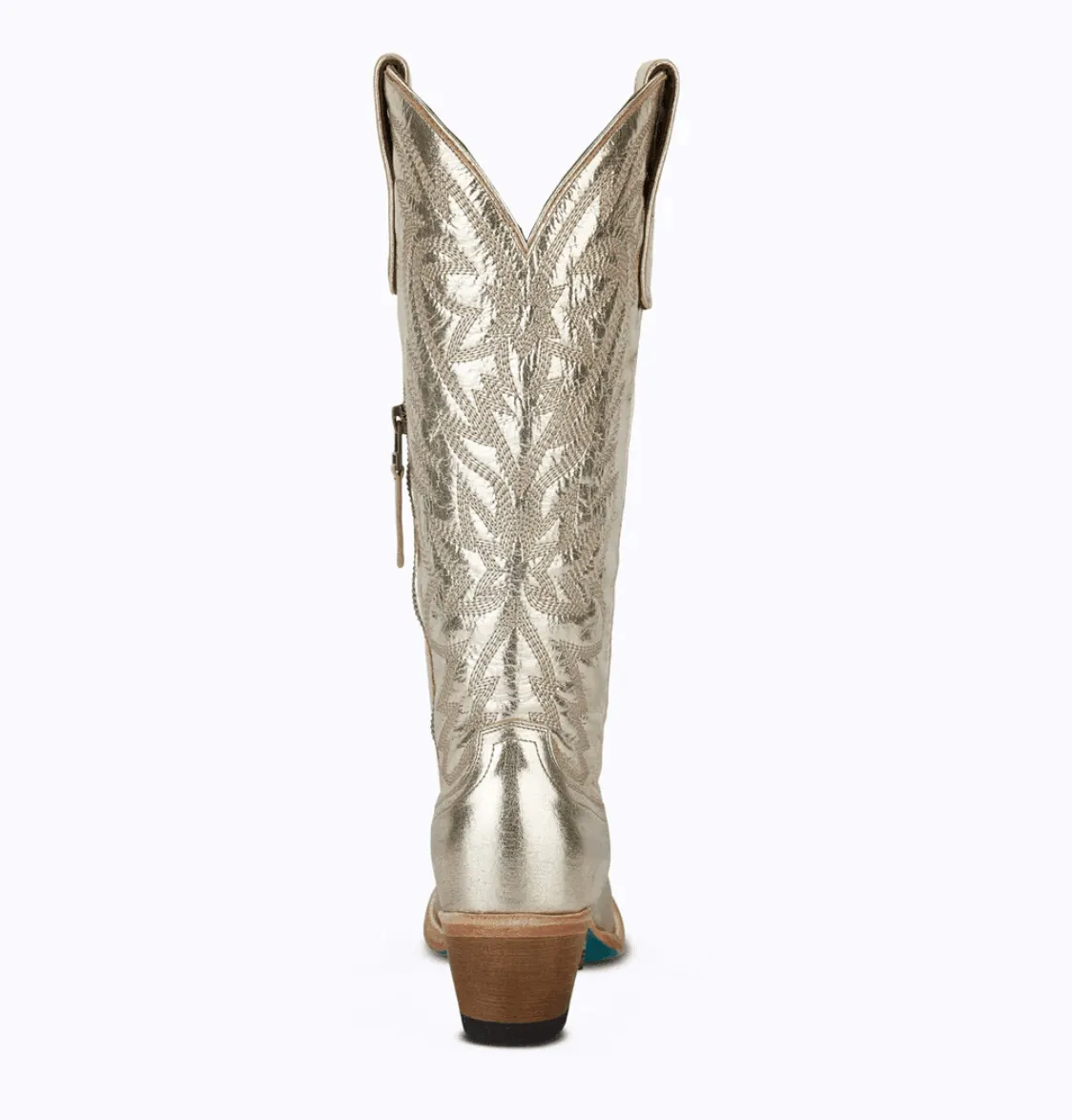 Lane Boots Womens Smokeshow Champagne Metallic Cowgirl Boots LB0526G Sleek Construction All Season