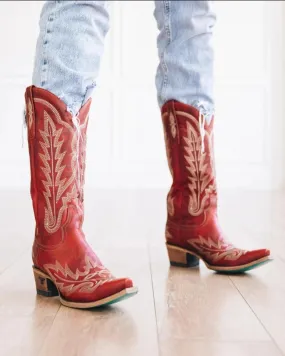 Lane Boots Womens Smoldering Ruby Red Lexington Cowgirl Boots LB0488E Minimalist Mesh Lining