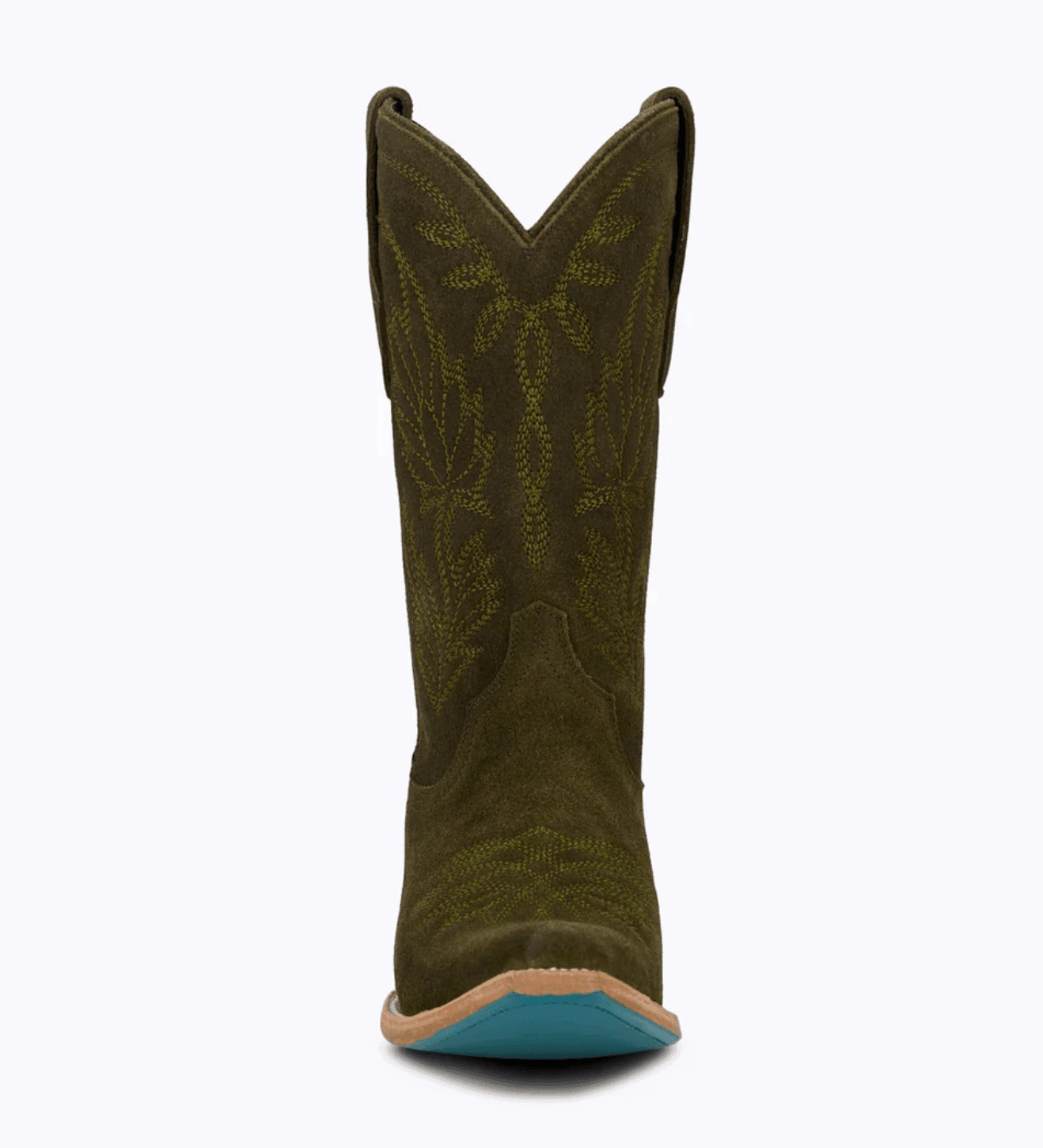 Lane Boots Womens Sandaga Midi Olive Suede Cowgirl Boots LB0520B Cushioned Footbed Mountain Path