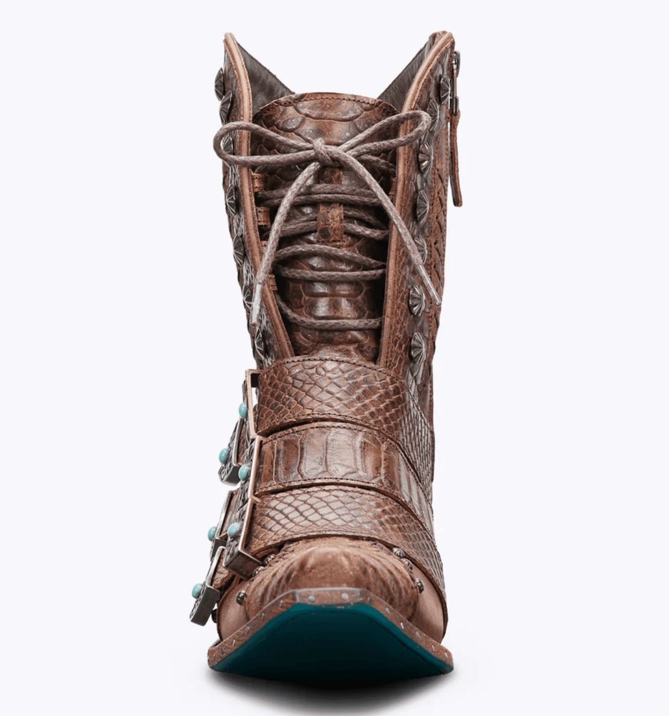 Lane Boots Womens Showdown Brown Cowgirl Bootie LB0489B Heavy Duty Support